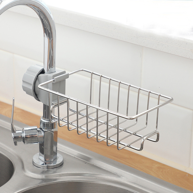 Stainless Steel Faucet Rack Home Kitchen Bathroom Supplies