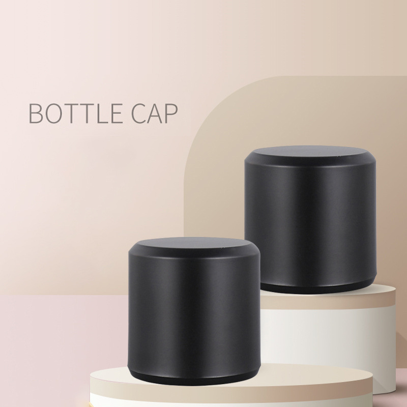 New Product Luxury Custom Logo Black Plastic ABS PP Material Perfume Cap for Glass Perfume Bottle