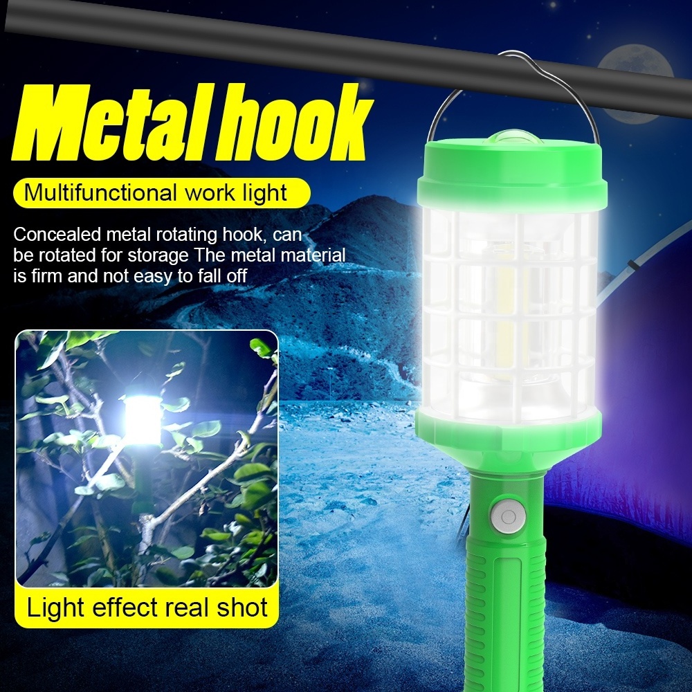 Ultra bright Magnetic base new cob battery operated working lamp Plastic led flashlight work light portable