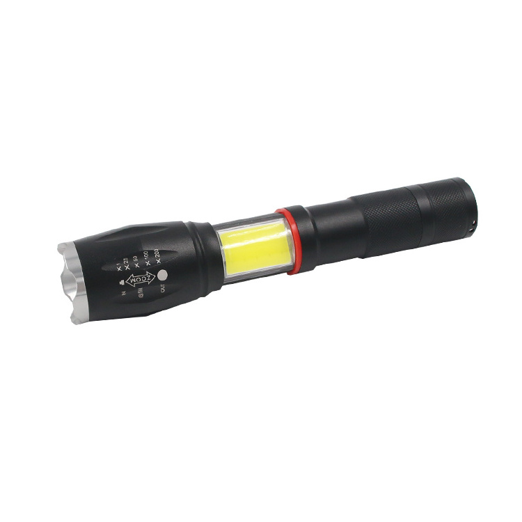 Outdoor Waterproof cob torch zoomable battery led work flashlight with magnet for camping torch light