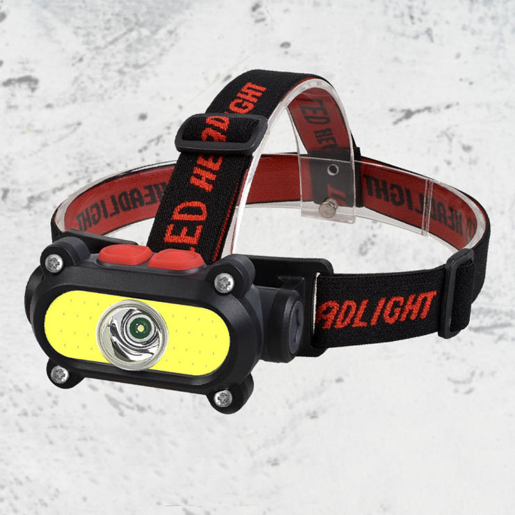 Small moq quantity USB Powered cob night walking rechargeable led waterproof headlamp flashlight for fishing