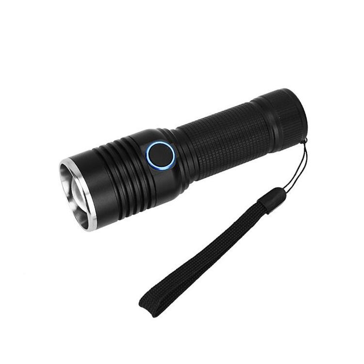 Super Bright LED Rechargeable Aluminum Zoomable Flashlight Camping Working Hiking Torch Light