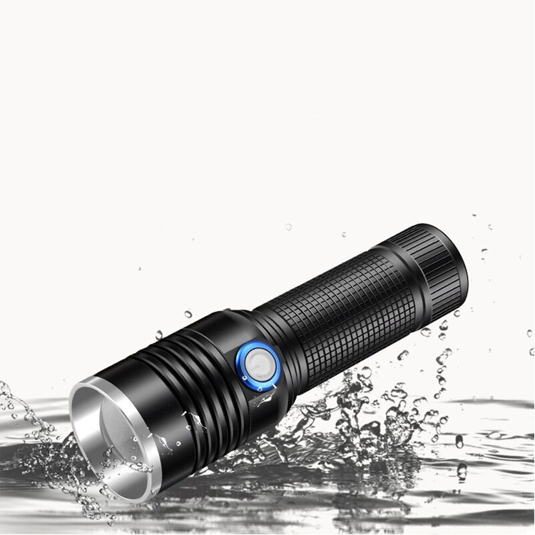 Super Bright LED Rechargeable Aluminum Zoomable Flashlight Camping Working Hiking Torch Light