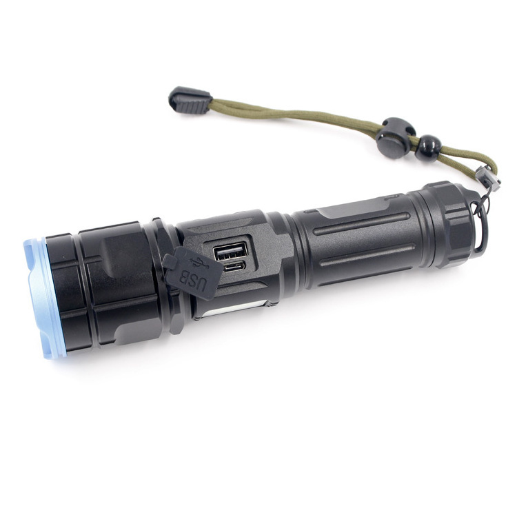 Super Bright 700lm 10W LED Powerful Rechargeable Aluminum Zoom Tactical Torch Flashlight