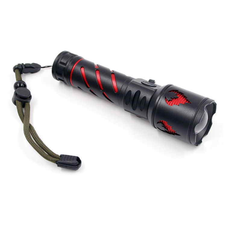 High Lumen 13W LED Torch Light Powerful Outdoor Waterproof Aluminum Zoom Flashlight with Rechargeable Battery