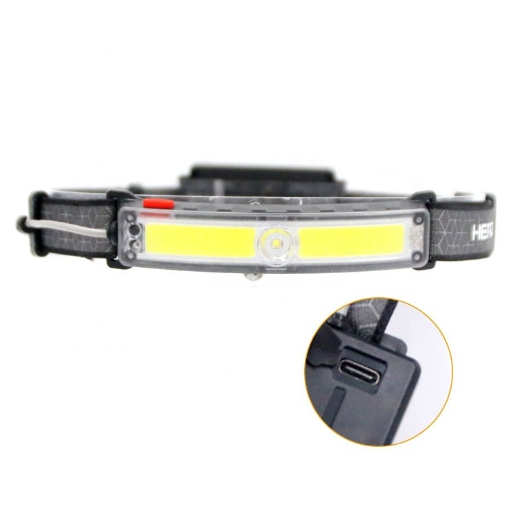 Portable New Design Led Head Lamp USB Wide beam Hunting Torch flashlight LED COB Headlamp Rechargeable with sensor