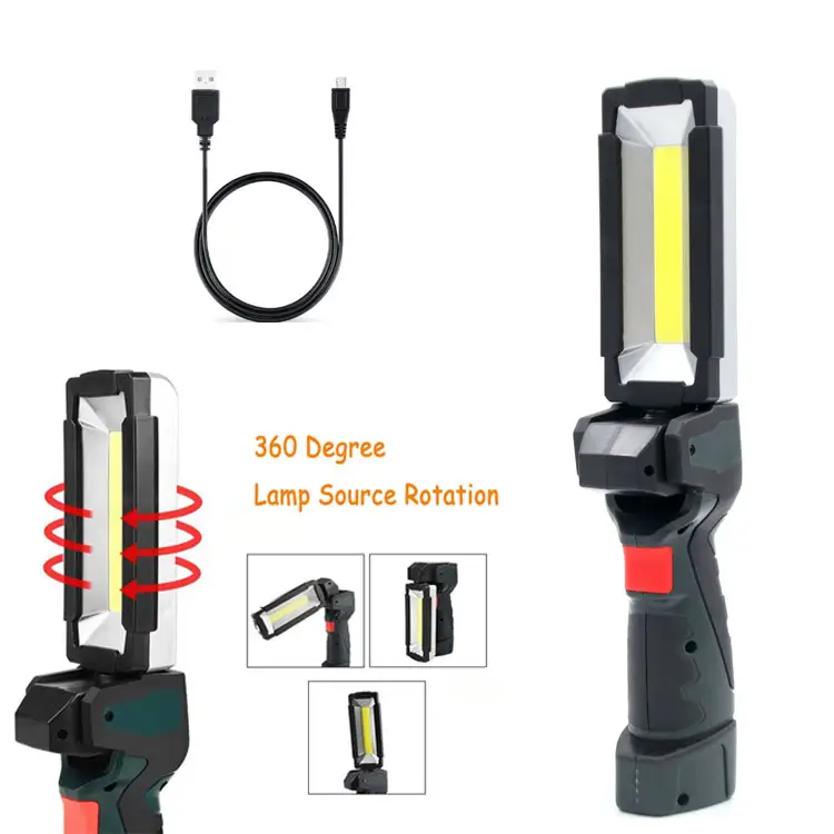 3W COB LED Inspection Work Light Portable USB Rechargeable Torch for Repairing