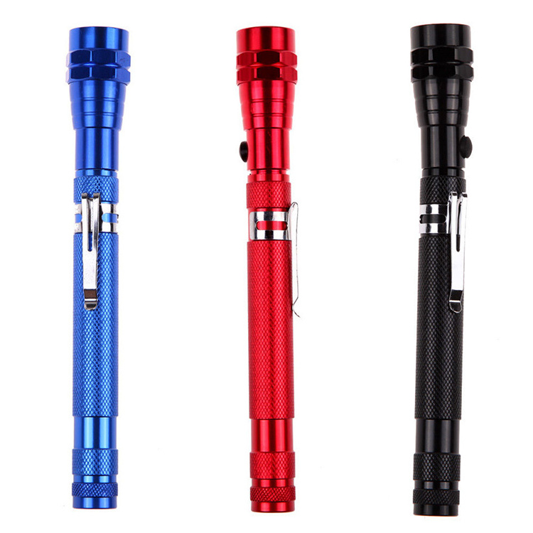 Pocket Clip Magnetic Tool Lamp Extendable FlashLight