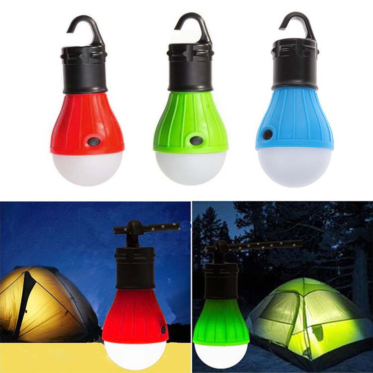 Portable Outdoor Camping Light Emergency Hanging Lamp Tent Light Bulb Lantern LED Hook Camping Bulb Light with battery