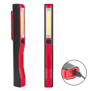 Adjustable Magnetic Pocket Inspection Lamp Handheld Rechargeable COB LED Pen Clip Work Light