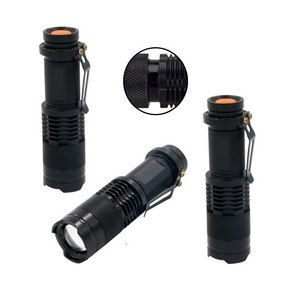 AA Battery Powered 3W LED Mini Pocket Torch Light Waterproof Zoomable Flashlight