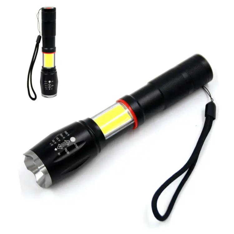 Outdoor Waterproof cob torch zoomable battery led work flashlight with magnet for camping torch light