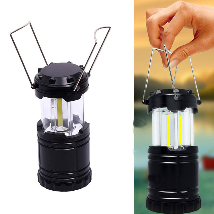 3W COB LED Outdoor Lighting Tent Pull Telescopic Lamp Battery Powered collapsible ultra-light Camping Lights Lantern