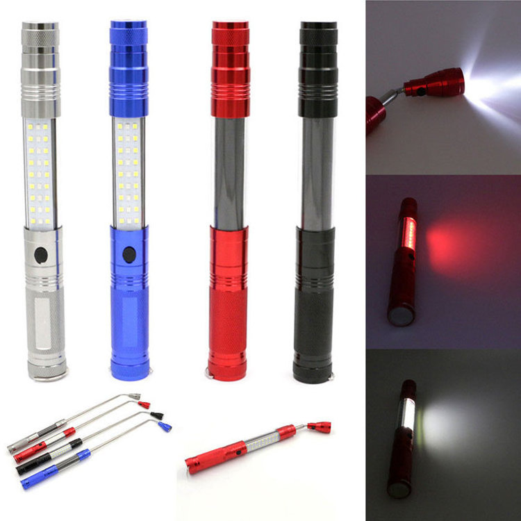 Telescopic Flexible LED Torch Warning Emergency Magnetic Pick Up Tool Lamp Light LED tactical flashlights & torches