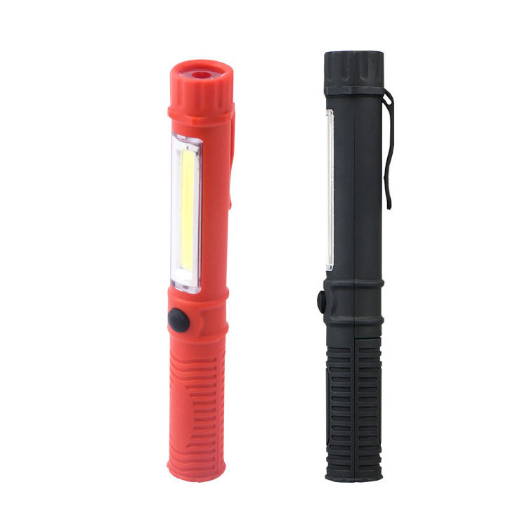 3W Portable COB Mini Pen Light Flashlight LED EDC Clip Torch Magnet Pocket Work Light portable pocket flashlight