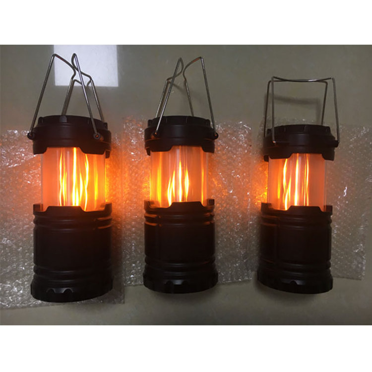 12white led Outdoor Camp Night Lights Party Table Warms Lamps Telescopic Flame LED Camping Lantern