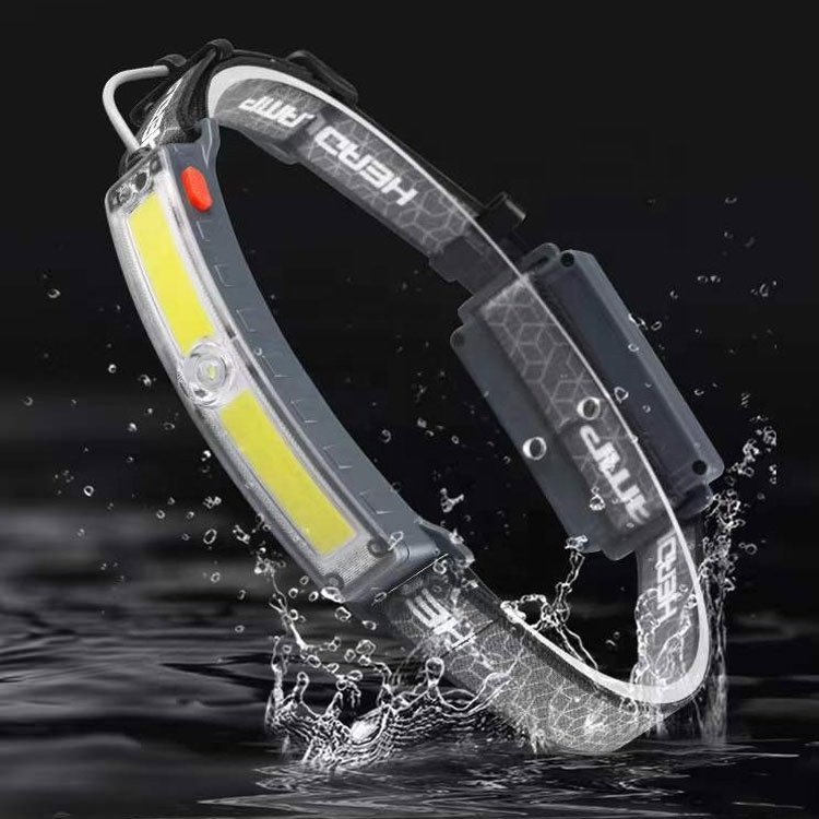 Portable New Design Led Head Lamp USB Wide beam Hunting Torch flashlight LED COB Headlamp Rechargeable with sensor