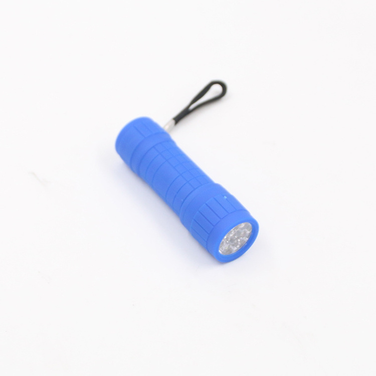 Portable lightweight LED Flashlight  small torch 9 super bright white light for outdoor camping