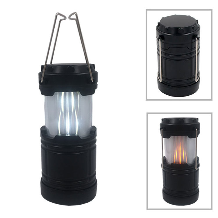 Adjustable LED Flame Effect Lantern Camping Light Outdoor Hiking Lamp