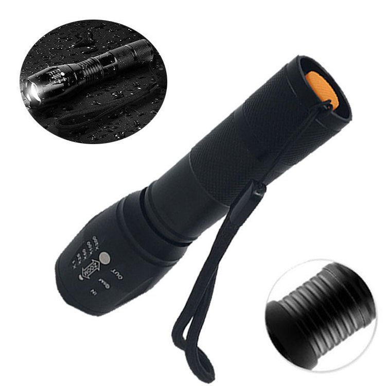 AAA Battery Powered LED Zoomable Flashlight Outdoor Camping Hiking Working Torch Light