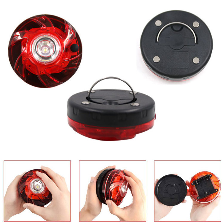 Car Warning Light Emergency LED Road Flare Camping Lantern LED Roadside Beaconswith Magnetic Base Flashing Steady Red Lights