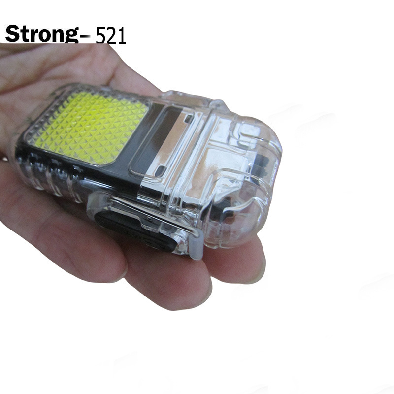 professional factory  multifunctional lighter flashlight with COB and USB charging (Type C)