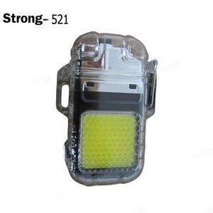 professional factory  multifunctional lighter flashlight with COB and USB charging (Type C)