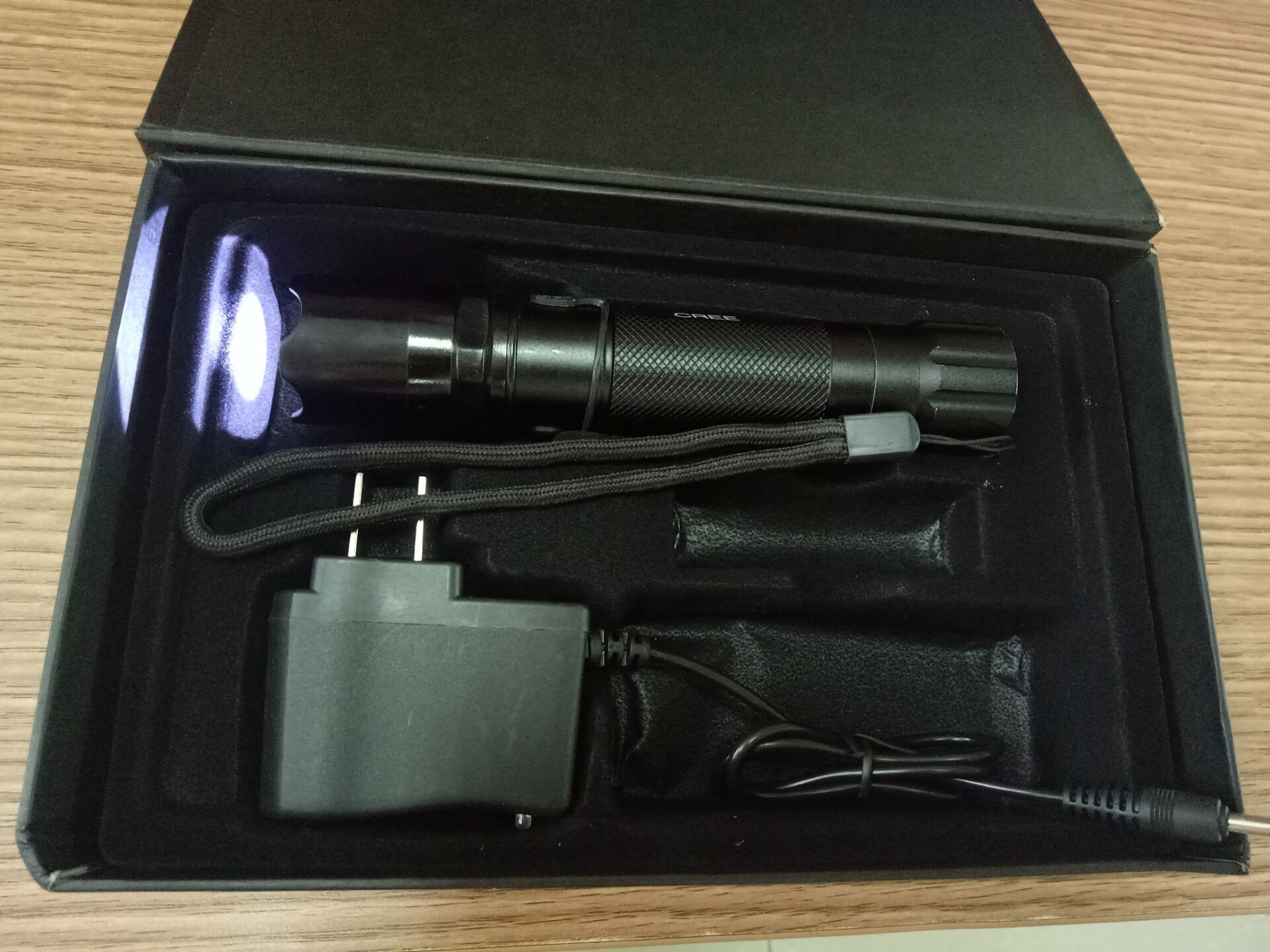 High power security led rechargeable flashlight sets for sales