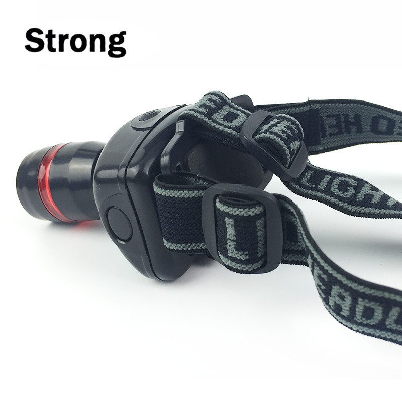 3-Mode LED Zoomable Dry Battery Head Torch Light Lamp Mini Headlamp for Camping Outdoor Activities