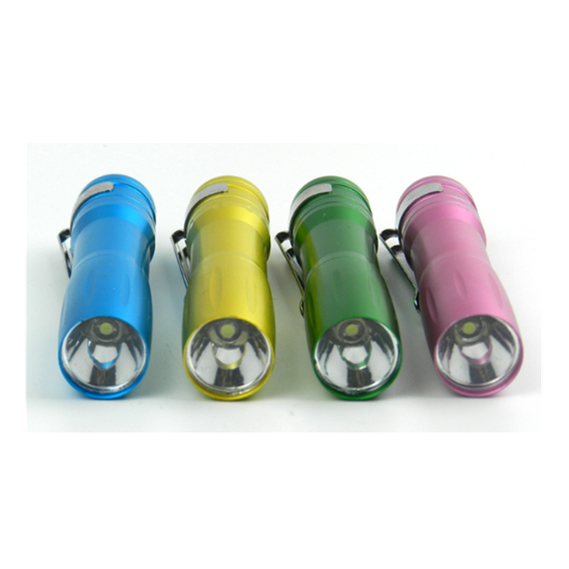 Promotion gift  cheap flashlight mini torch light using one AA battery with metal clip