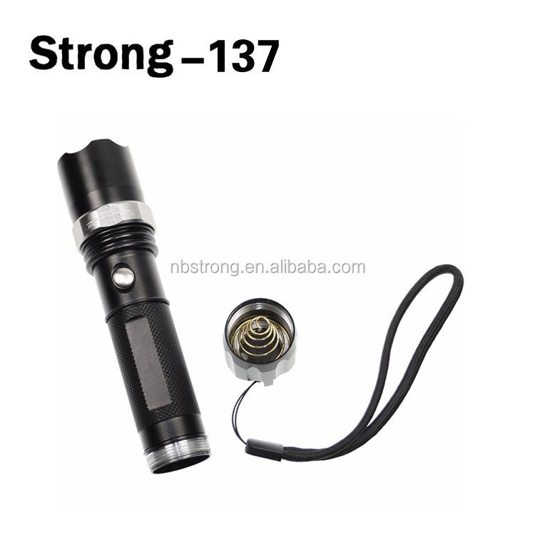 aluminum alloy rechargeable  AAA dry battery led security xpe flashlight for emergency