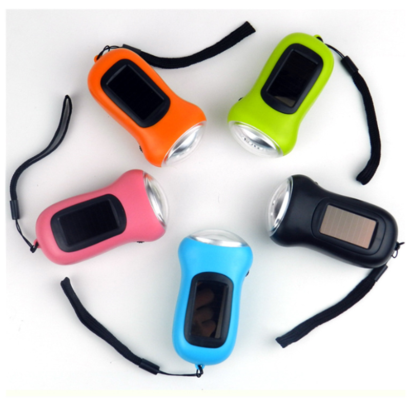 Wholesale mini led solar flashlight hand crank for sales