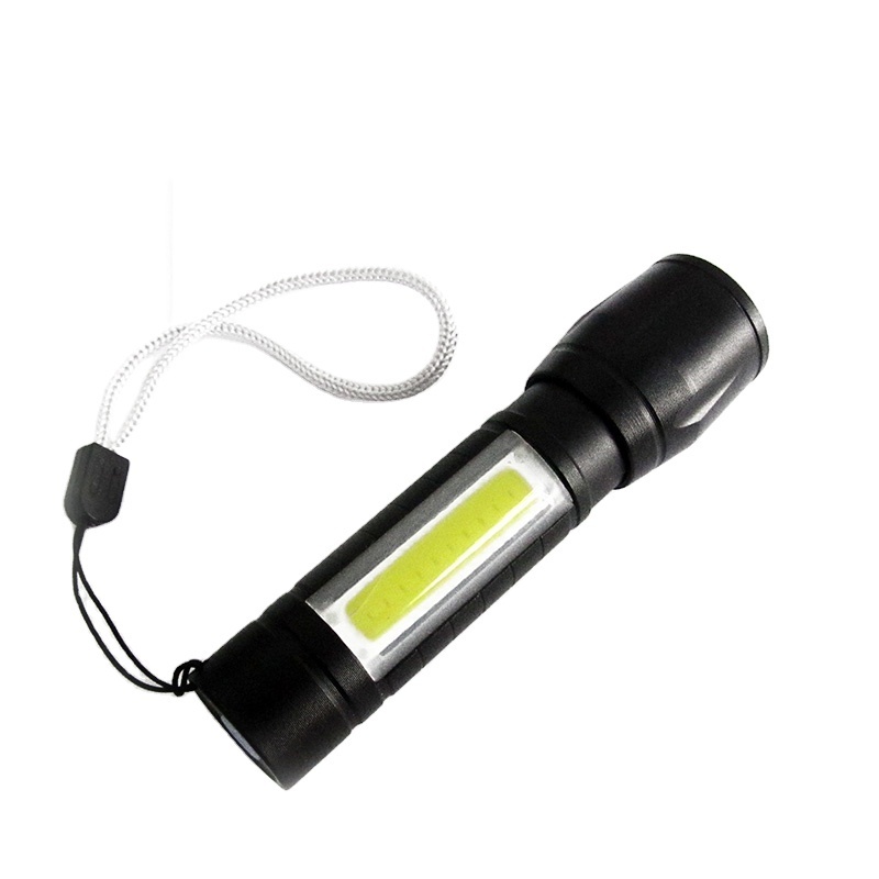 High quality mini usb rechargeable cob led work flashlight