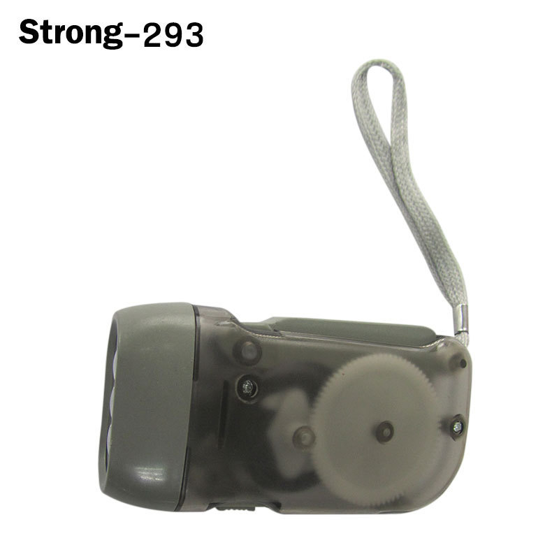 promotion rechargeable hand crank flashlight