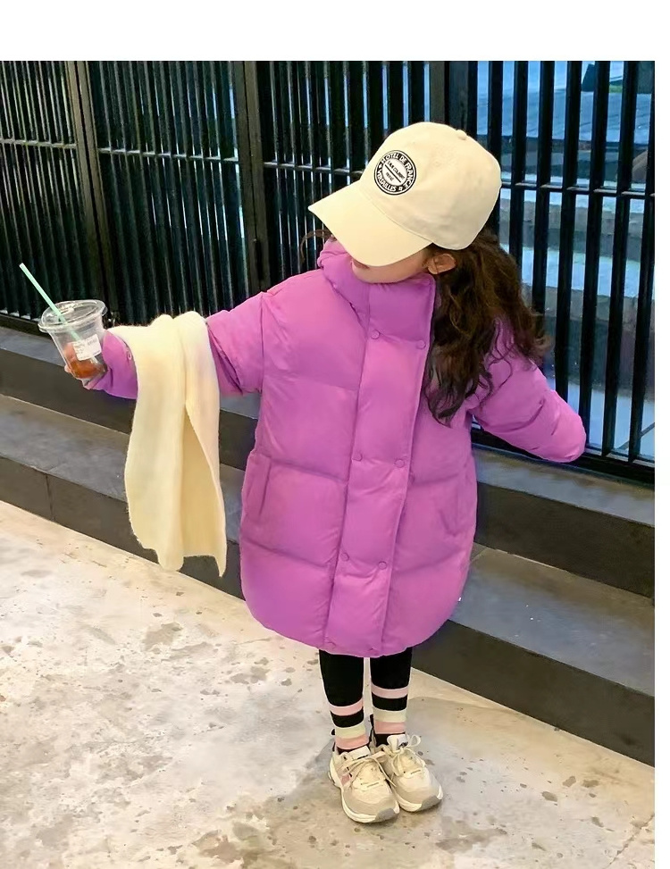 Children's Casual Print Coat Kids Clothes Wholesale Kid Girl Down Winter Coat Outwear Winter  Cotton-padded Clothes