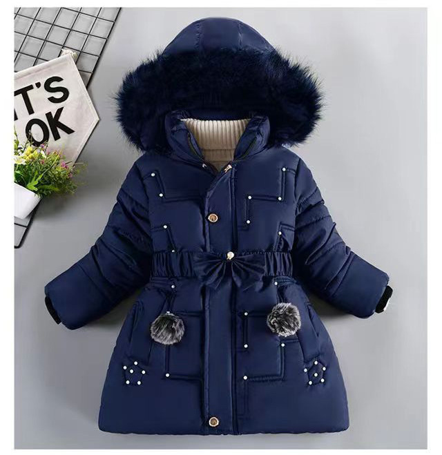 wholesale latest designs fashion Winter Keep Warm Girls Down Jacket Teenage Thick Cold-proof Hooded Windproof Coat