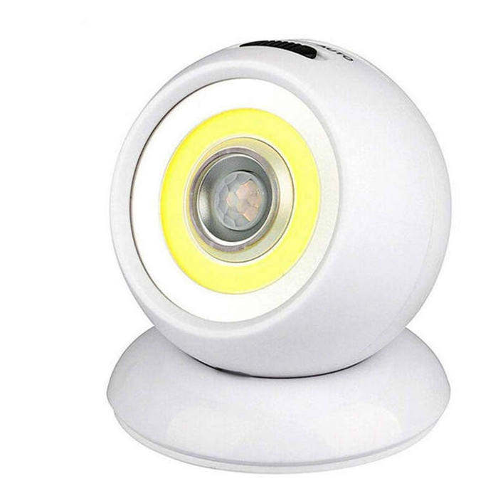 Battery Operated Of 360 Degree Rotation Portable Magnetic COB LED Motion Sensor Night Light For Closet Stairs