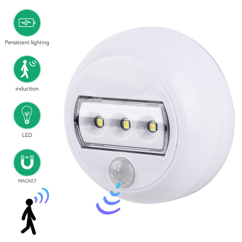 3XAAA BATTERY USE WITH STRONG MAGNET WIRELESS COB PIR MOTION SENSOR NIGHT LIGHT