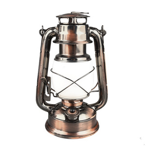 4XAA Battery Operated Of Vintage Antiqued Copper Color Flickering Flame Lantern