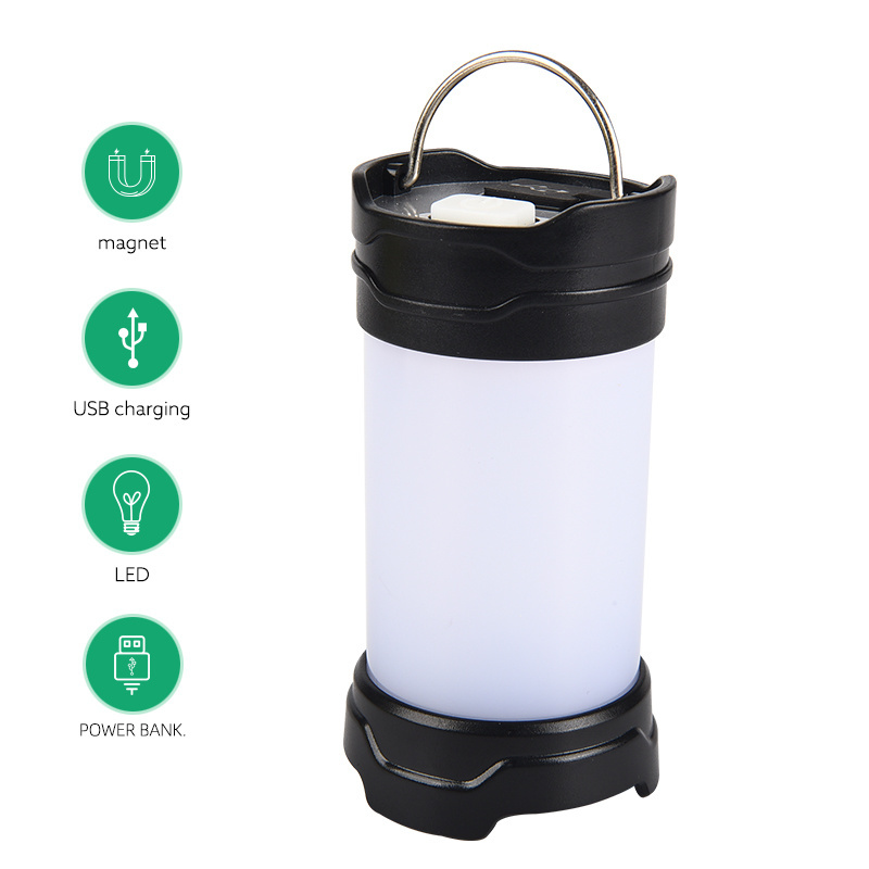 USB Rechargeable Of 18650 Li-ion Rechargeable battery  SMD LED camping Lantern