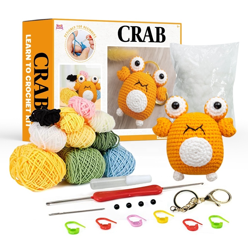 2023 Welcome Custom Cute Animals DIY Crochet Kit for Beginner Pack for Adults and Kids