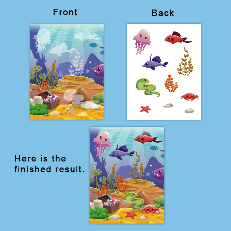 2023 Fun Diy C1hildren's Stickers Focus The Sea Ocean Lovely Sticker Set