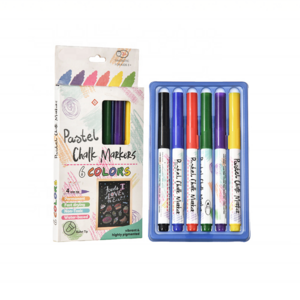 6 Color Non-toxic Magical Dry Erase Washable Whiteboard Pastel Chalk Markers For Kids