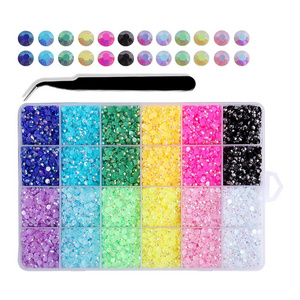 Best Selling Factory Nail Rhinestones Crystals Jewels Flat Bottom Nail With For DIY Nail Art Supplies Ab Drills For Crafts