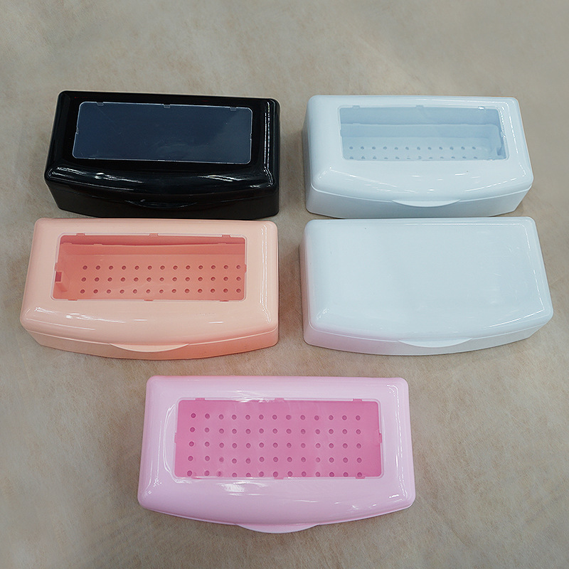 Wholesale Cleaning Case Box Nail Art Tool Visible Cover Plastic Sterilizer Tray