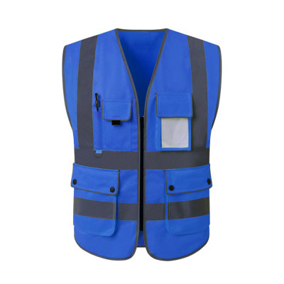 Reflective Safety Vest for Women Men High Visibility Security with Pockets Zipper Front Meets ANSI Standards