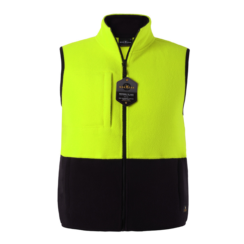 High Quality Mens Safety Reflective Fluorescent Orange Safety Jackets Reflective Work Vest