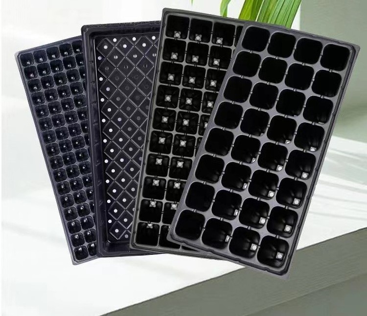 Wholesale Cells Flower Vegetables Plant Germination Growing Seedling Trays Plastic Garden Nursery Tray