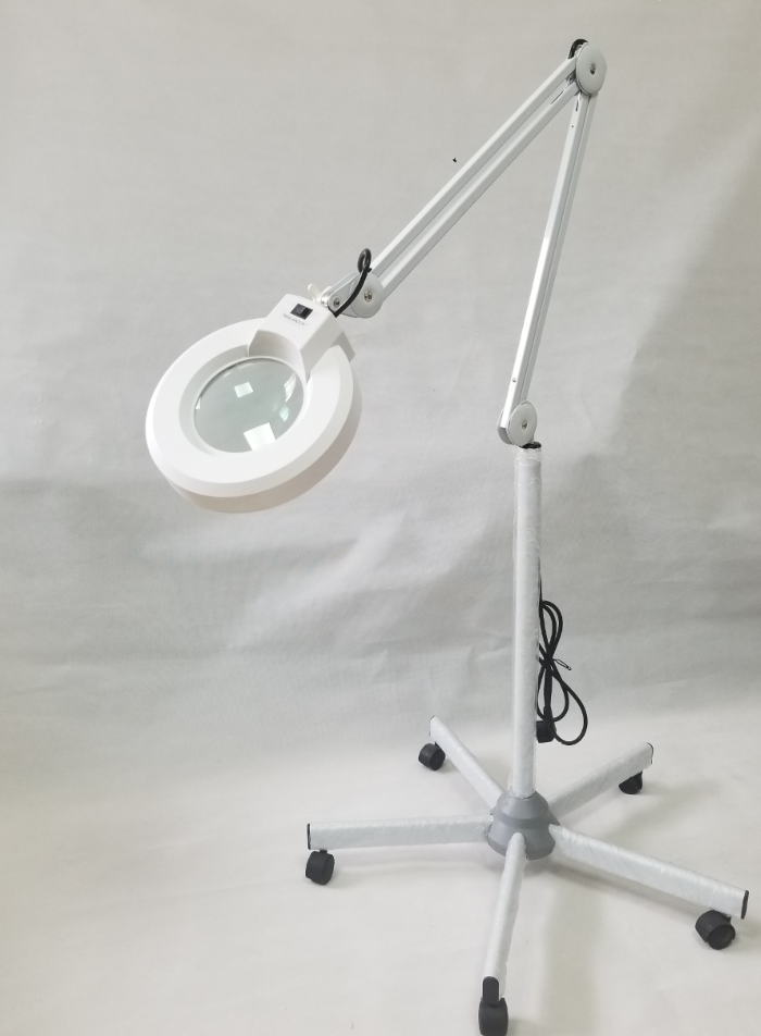 Floor Stand Cosmetic Nail Beauty Salon LED Magnifying Floor Lamp 5X