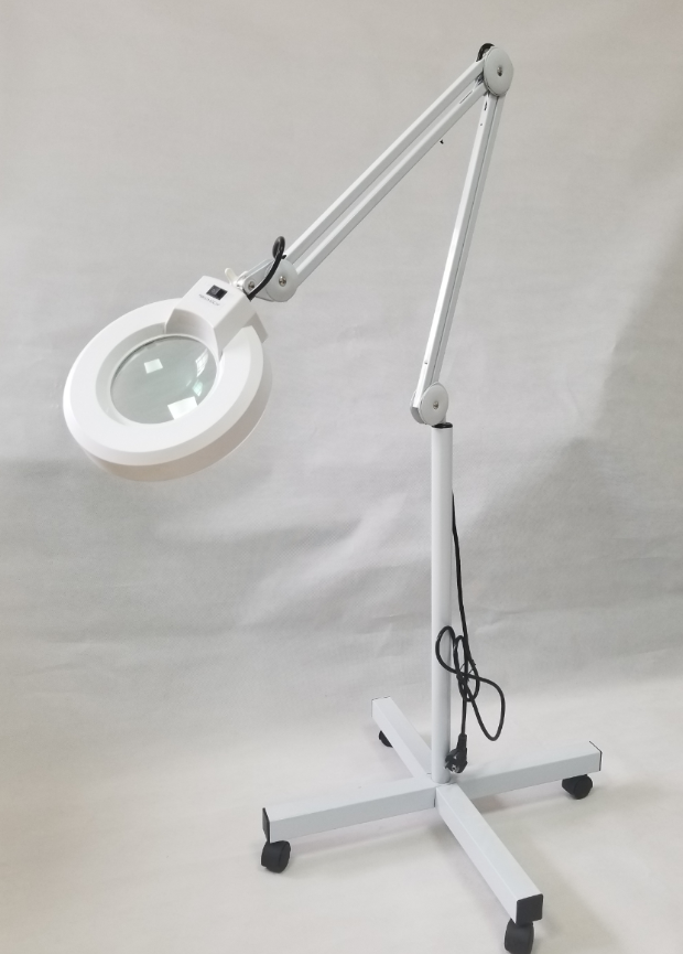 Floor Stand Cosmetic Nail Beauty Salon LED Magnifying Floor Lamp 5X